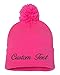 INK STITCH Sp15 Pom Pom Customized Custom Beanies - 28 Colors (Neon Pink)