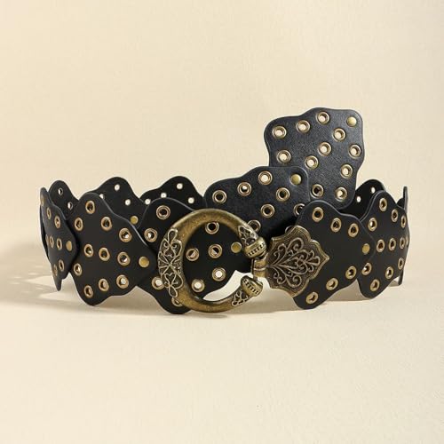 Women's Faux Leather Belt For Dress Medieval Adjustable Belts Buckle Vintage Metal Buckle Fashion Fall Belt3