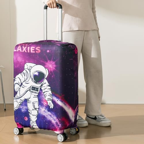 Image of HOKIPO Suitcase Covers for Trolley Suitcase, 220gsm Durable and Washable, Medium (21-22inch) - Galaxy Explorer (AR-6344-D11)