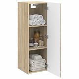 vidaXL Mobiletto da Bagno a Muro Rovere Sonoma 33 x 34,5 x 100 cm,