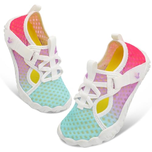 LeIsfIt Kids Water Shoes Boys Girls Swim Beach Shoes Toddler Barefoot Water Sport Socks Quick-Dry Lightweight Aqua Socks for Pool Sand