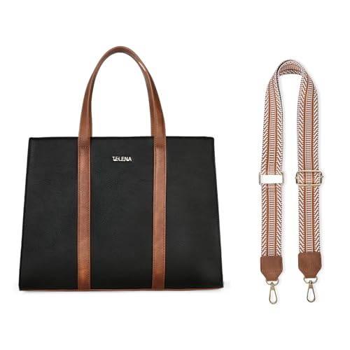 Image of Telena Leather Tote Bag for Women Waterproof Woven Womens Tote Purse and Handbags for Work Travel Shopping