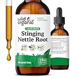 Wild & Organic Stinging Nettle Root Drops - Stinging Nettle Extract Tincture for Men & Women - Liquid Urtica Dioica Supplement - Vegan, Sugar & Alcohol-Free - 2 fl oz