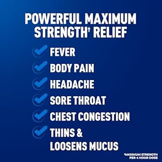 Mucinex Fast-Max Maximum Strength Cold, Flu & Sore Throat Medicine for Adults, Powerful Over-The-Counter Medication for Chest Congestion & Cold and Flu Symptoms, Fast Dissolving Liquid Gels, 16 Count