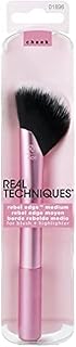 Real Techniques Cheek Rebel Edge Medium Blush & Highlighter Brush, For Loose Blush or Face Highlighter, Fan Makeup Brush, ...