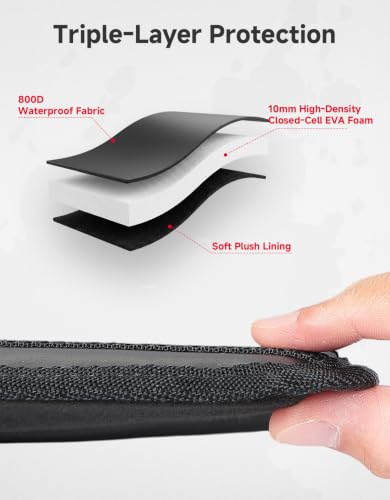 Image of KEMIMOTO Thick Glass Windshield Cover Protector Large Size Easy Installation Compatible with 2014-2023 RZR XP 1000 Snow Dust Reduction 800D Waterproof Fabric 10mm EVA Foam Soft Plush Inner Lining