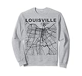 Louisville Street City Map Kentucky Souvenir Sweatshirt