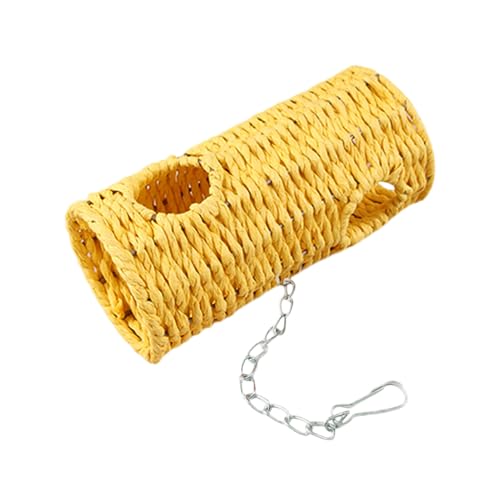 Nuytghr Casas para pájaros, hamaca nido colgante, túnel tejido natural, accesorios de jaula, 7.87 x 3.74 pulgadas, cómodo diseño de hábitat, ideal para periquitos, tortolitos, pinzones, conure