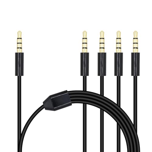 Répartiteur audio 3.5mm mâle vers 4 mâles câble jack multiprise stéréo écouteurs haut-parleurs