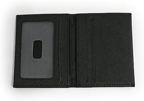 DASH Co. Slim Bifold Wallet • ID Window • Front Pocket • Compact Minimalist, Black, 3" x 4" x 1/4"
