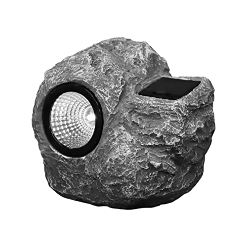 OSALADI Lámpara De Piedra Solar Luces De De Jardín Solar Peldaños De Luz Solar Rocas De Jardin Luces De Paso Solares Luces Al Aire para El Patio Farola Exterior Destacar Resina