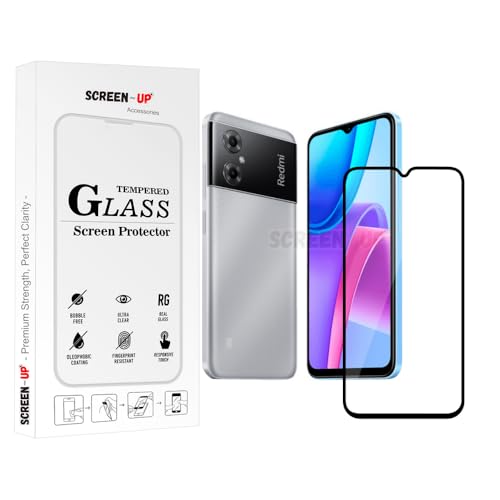 Image of ScreenUp Tempered Glass For Xiaomi Redmi Note 11R - Ultra Clear, 9H Scratch Resistant, Full Coverage, Easy Install Screen Protector