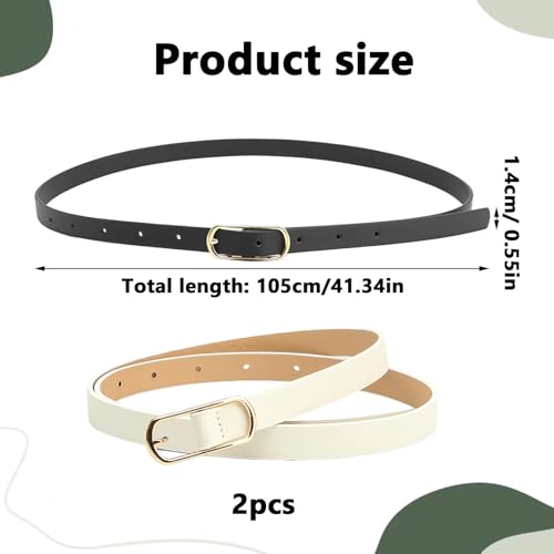 2PCS Girls Belt Versatile Leather Belt for Kids Adjustable Childrens Belts for Girls to Match Different Clothing in Daily Occasions, for example As a Decoration for Dresses and Jeans2