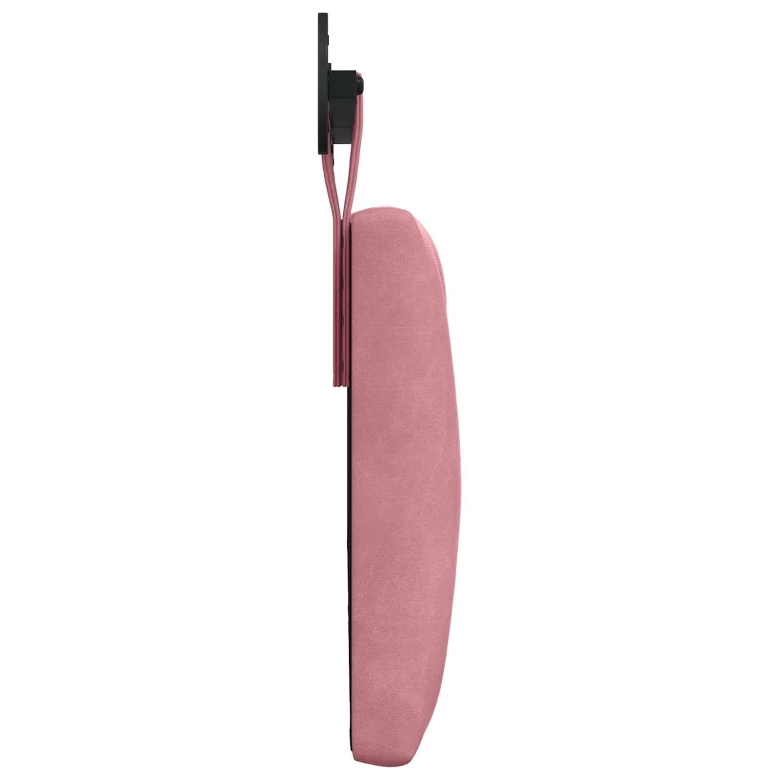 Cabecero colgante con luz LED de terciopelo rosa, panel tapizado, multiusos, para dormitorio, habitación de invitados, habitación juvenil, cama individual, diseño moderno
