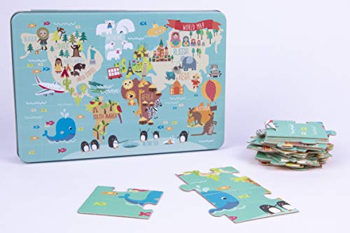 Apli kids 14550 Motif Carte du Monde par Martina Hogan Puzzle 24 pièces - vue 4