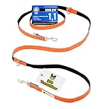 Hundefreund 6-in-1 Multifunktionsleine - Verstellbare Hundeleine 3m für mittlere und große Hunde mit 3 Ringen - Reflektierende Umhängeleine, Führleine und Schulterleine zum Umhängen in einem