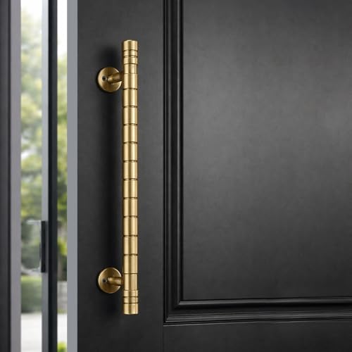 Image of VOLO Main Door Pull Push Handle for Main Entry | Interior Exterior Use | Modern Home Office Door Hardware Pull Handle | (Antique Brass, 12 Inch (300MM), Pack of 2 Piece (K-58))