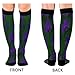 tplaotee Fashion Orchid Flower Dark Green Black high top circulation socks for heavy duty work for women mujer