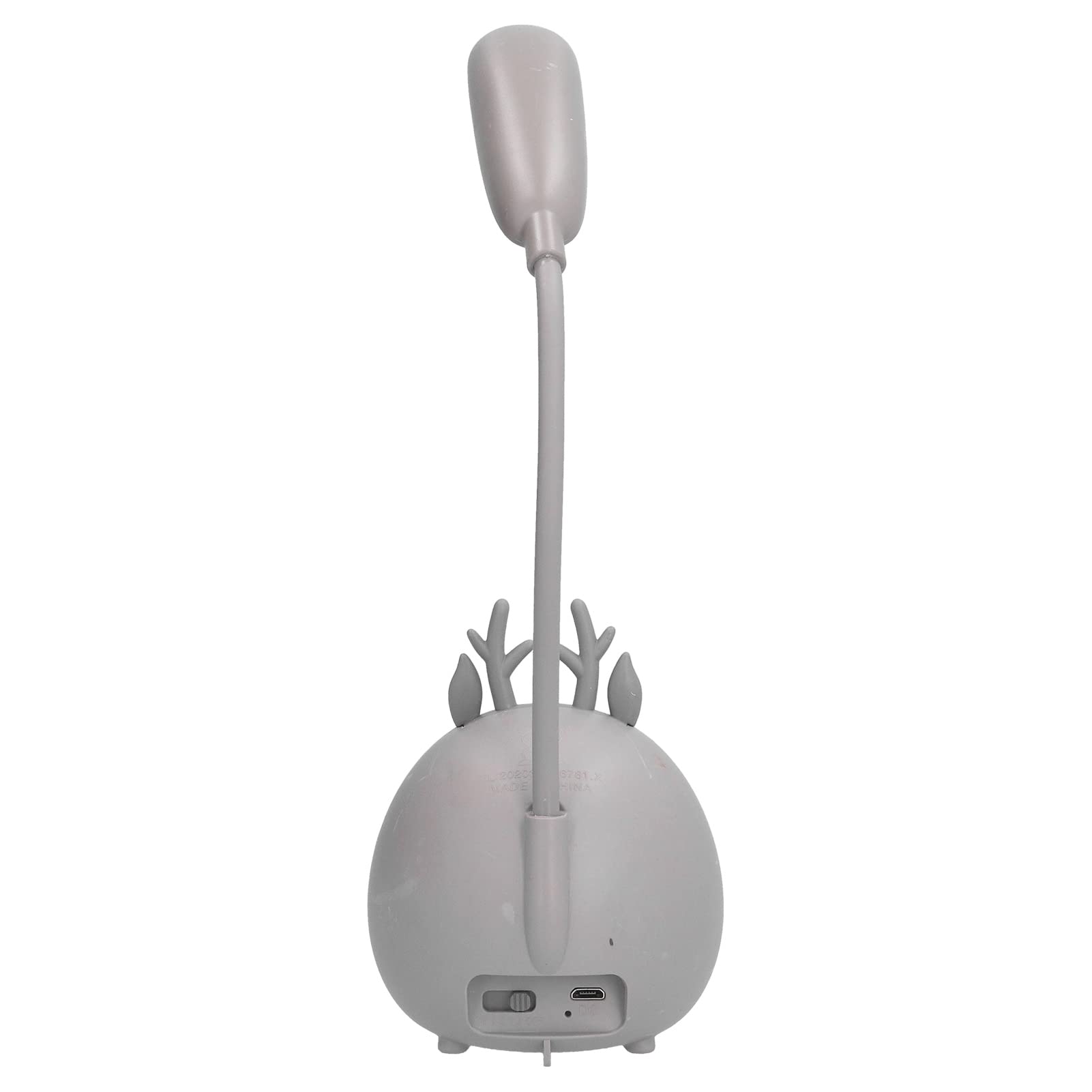 KIMISS Lámpara de Escritorio LED de Animales de Dibujos Animados con Portalápices - Luz Nocturna Recargable USB para - Diseño de Alce que Cuida los Ojos - Compañero de Estudio y