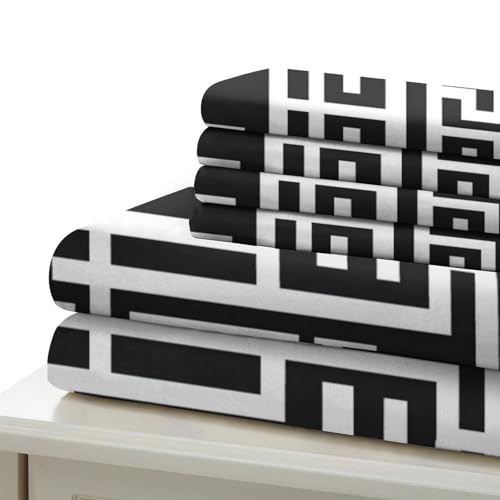 Housse de couette labyrinthe 3D 220x240cm avec 2 taies pour ado
