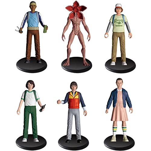 Werakou 6PCS Strangers Thing Figurine,Figurine Pop Strangers Thing,Cadeaux de Marchandises de la Saison 4 de Strangers Things Pop Vinyl Strangers Thing Pop Bobblehead Collection Modèle Jouets Cover