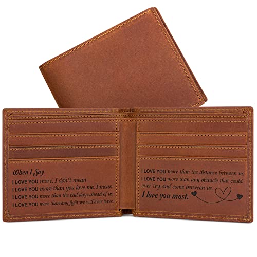 awofer Custom Wallets for Men Engraved Photo Wallets Personalized Wallet for Men Personalized Gifts for Husband Dad Son Grandpa