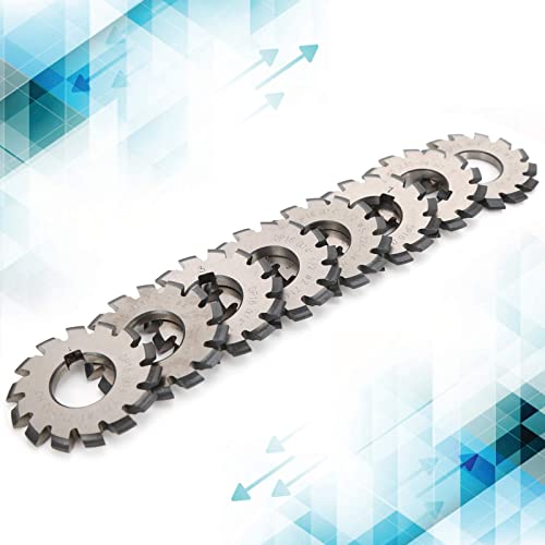 Image of Gear Milling Cutter Set 8Pcs Precision Involute Gear Cutting Tool 14.5 55mm 22mm for Milling Machines High Performance
