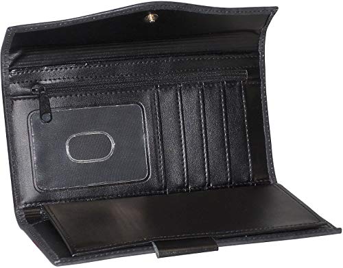 Buxton RFID Organizer Clutch Wallet One Size Black3