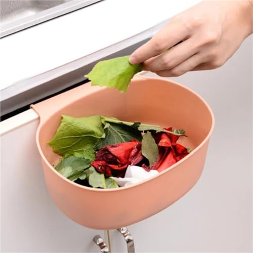 Papelera de escritorio con tapa a presión rosa mini de 18x20.5x9cm pack de 2 unidades para mesa 5
