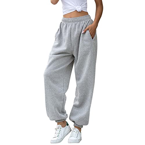 ZFUNKQ Pantaloni da jogging da donna, tinta unita,...