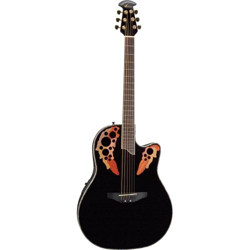 Ovation Celebrity Deluxe CC48 Acoustic-electric Guitar, Black