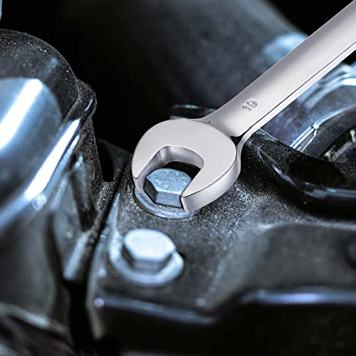 Yescom 12 Piece Ratchet Wrenches 8-19Mm Metric Flex-Head Ratcheting Set Chrome Steel Combination Ended Spanner Kit Home Car Repair Tools #TOP5