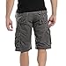 JEShifangjiusu Mens Belt Cargo Shorts with Multi Pockets Hiking Casual Short Pants All Cotton Strench Work Short (Grey,32)