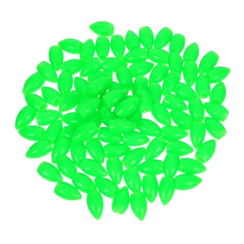 UKCOCO 100pcs Pitcher Fishing Lure Making Beads Fishing Weight Bead Oval Bait Balls Bait Luminous Balls Abs Green