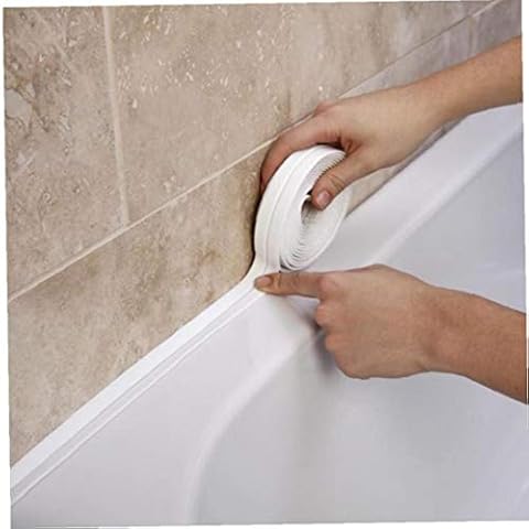3.2mx38mm Bathroom Shower Sink Bath Sealing Strip Tape White PVC Self Adhesive Waterproof Wall Sticker for Bathroom Kitchen Cover
