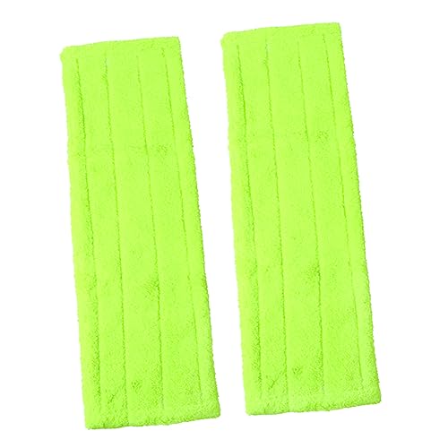 Beavorty 2pcs Microfiber Mop Covers Coral Mop Pads for Efficient Household Cleaning Hard Floors Easy to Replace and Wash for Use
