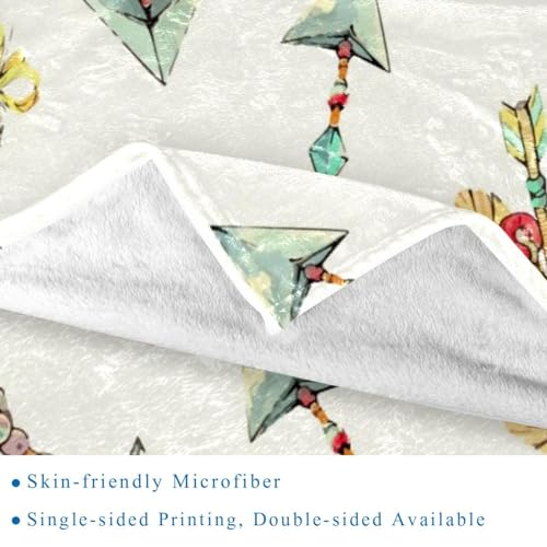Couverture polaire microfibre flèche colorée, cadeau lit et canapé - 3