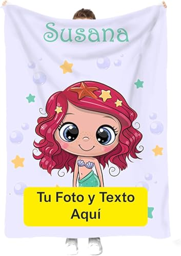 PORRAS ESTAMPACION & BANDERAS Manta Personalizada con Fotos│Manta Personalizada Bebe│Manta Personalizable│Manta para baquillos Personalizadas calentita y Funcional