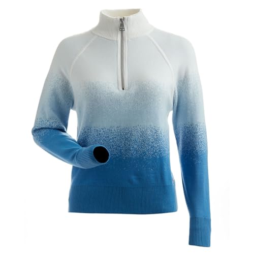 NILS L Everest Sweater, Glacier Blue/Sky/White, Medium