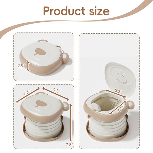 travel potty seat for toddlerfoldable car potty for toddler portable toilet seat for kids with potty liners absorbent pads portable potty seat for toddler travel camping and outdoor use