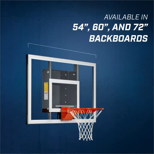 Goalsetter 54" Baseline Tempered Glass Backboard Basketball Hoop with HD Breakaway Rim - Thumbnail 2