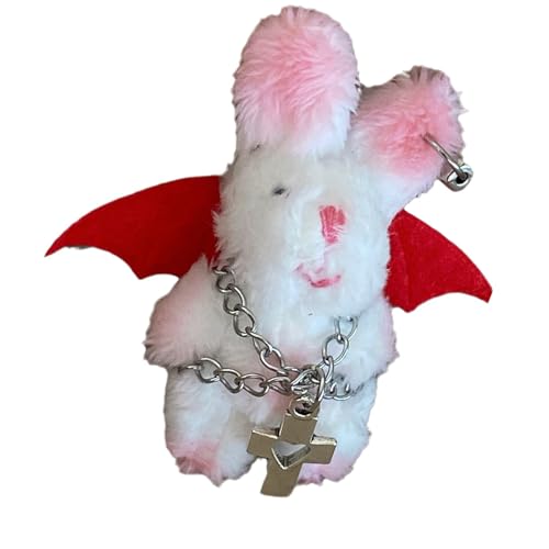 ERRORY ファッショナブルなブラックカップル人形ペンダント ユニークなカップルの置物キーホルダー ペンダントチャーム 個別のアクセサリー 車吊り下げ用, レッド , One Size