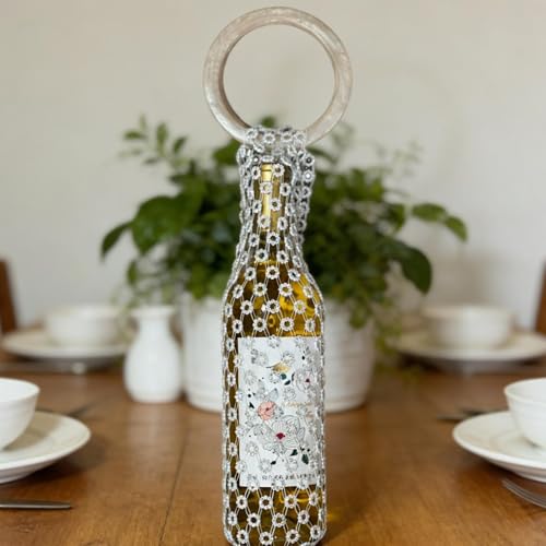 Red de vino con mango de resina de 22 x 14 cm para soporte de botellas 4