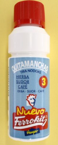 QUITAMANCHAS DE HIERBA SUDOR CAFE PARA TODO TIPO DE TEJIDOS 50 ML. FERROKIT