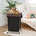Mefirt 160L Laundry Hamper with Wheels, 2 Section Large Rolling Laundry Basket Bag with Wheels, Clothes Hamper Cart for Laundry, Bedroom, Bathroom and Dorm