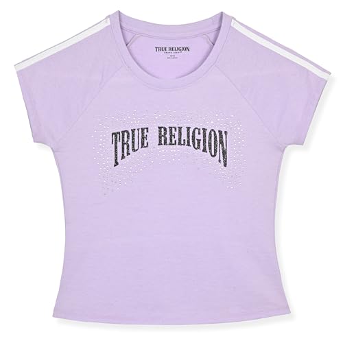 Image of True Religion Girls Jeans Shorts Set Girls Denim Short and Fashion Tee Shirt Clothing Set for Kids