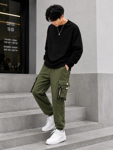 Image of Boy Cotton Cargo Pant | Multi-Pocket Relaxed Fit Utility Trousers for Boy | Casual Cargo Lower with Elastic Hem (1005)