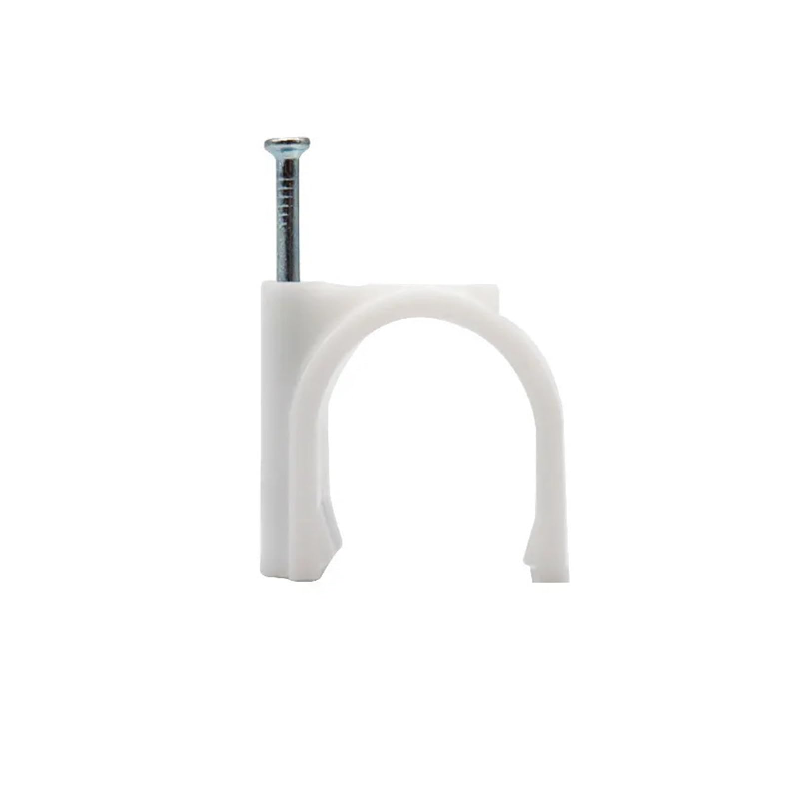 Eefpxwtz White Nailed Pipe Clamp， Cable Nail Clips 4-10Mm 100 Pcs(9Mm)