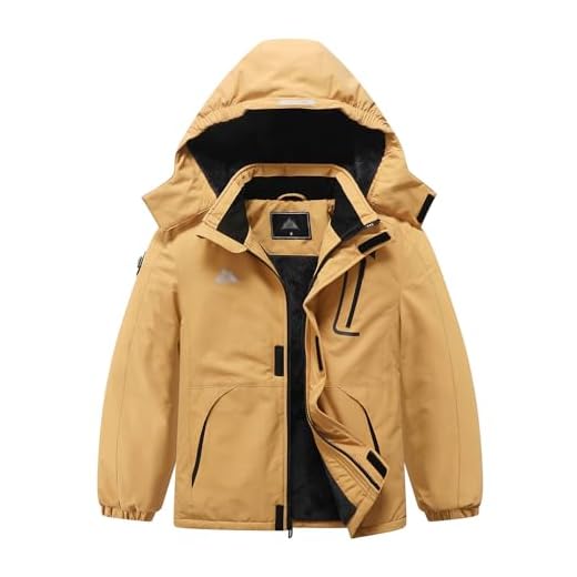 IDTALHZY Kid's Ski Jacket Waterproof Winter Coat Boy's and Girl's Fleece Snowboarding Jackets with Detachable Hood