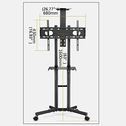 Soporte móvil para TV ajustable 32-70 pulgadas con ruedas miniatura 5